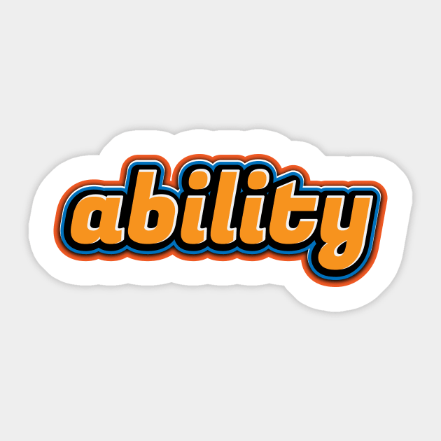 ability 001 Sticker by ProDigiDesigner